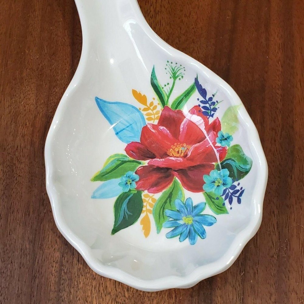 Pioneer Woman Spring Bouquet  Spoon Rest melamine - Picture 4 of 8